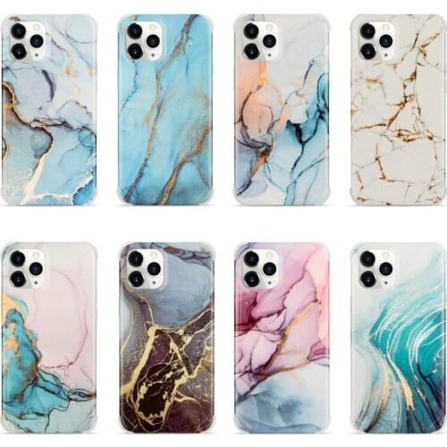 Gradient Marble Phone Case For Apple iPhone 12 11 Pro Max Mini Soft TPU Fashion Cover For iPhone Xs Max XR X XS 7 8 Plus SE 2020