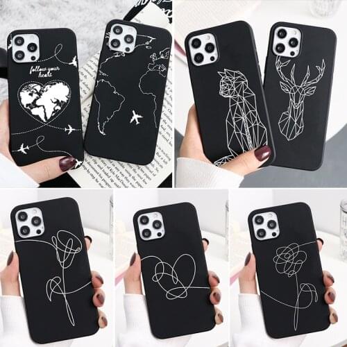 Line Art Phone Case for Huawei P30 Lite P40 P20 Pro Honor 9X 10 8X 8A 10i 20i 9A Mate 20 10 Lite Y9 Y7 Case Silicone Soft Cover