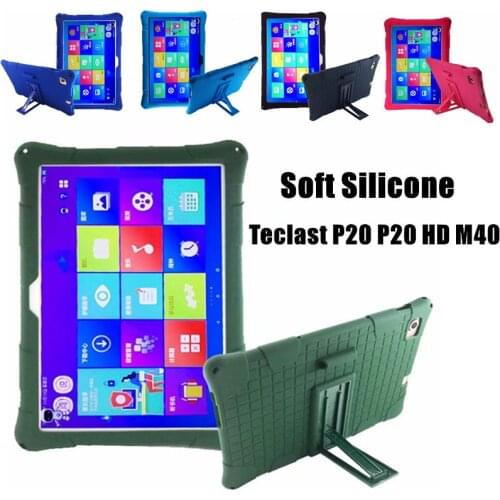 Kids Soft Cover for Teclast P20 P20 HD M40 10.1 Inch Kids Friendly Soft Silicone Cover for Teclast M40 Adjustable Tablet Stand