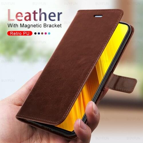 Poco X 3 NFC case leather magnetic flip cases For Xiaomi Poco X3 NFC PocoX3 PocoPhone X 3 PokoX3 wallet book phone cover coque