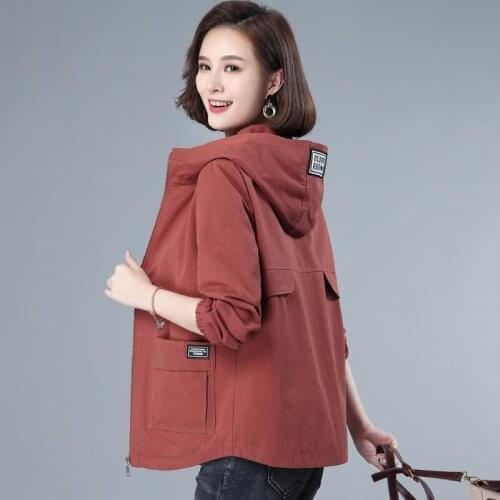 Women Jackets Spring Autumn New Korean Short Thin Coat Female Windbreaker Fashion Ladies Coats Casual Plus Size Women Clothing