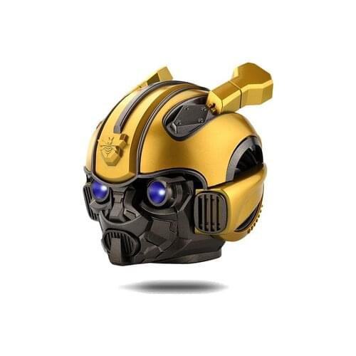 New Year Best Boy Gift! Transformers Bumblebee Helmet Wireless Bluetooth 5.0 Speaker With Fm Radio Support Usb Mp3 TF for Kids