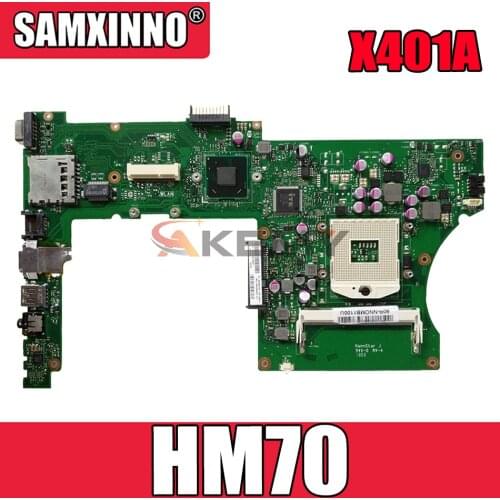 Akemy X401A Laptop motherboard for ASUS X301A X401A X501A Test original mainboard HM70