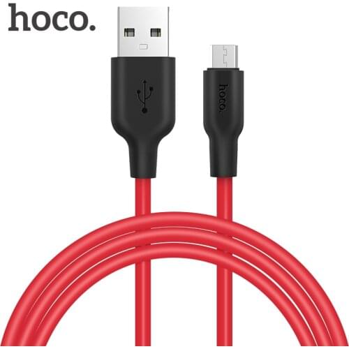 HOCO Micro USB Cable 5V2A Fast Charge Data Sync Cable for Samsung Xiaomi Tablet Eco-friendly Silicone USB Charging Cord Microusb