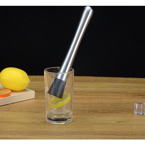 Stainless Steel Cocktail Muddler Bar Mixer Barware for DIY Drink Mojito Cocktail