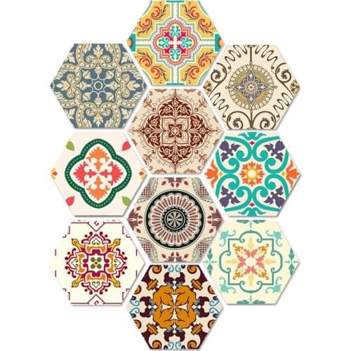 New Non-Slip Vinyl Floor Sticker for Home Decor, Hexagon Pvc Wall Tile Decal, Peel and Stick Self-Adhesive, for Living Room Kitc