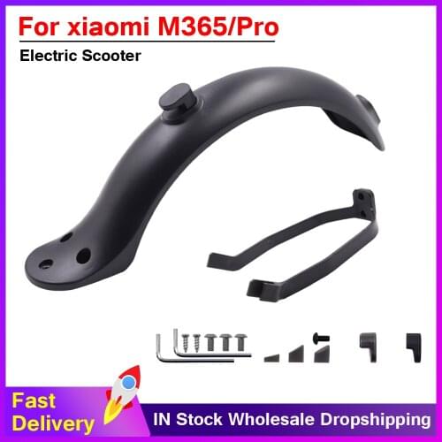 New black Fenders Scooter Wings Rear Mud Guard Support Protection Plastic Parts Screws Rubber Stopper for xiaomi Mijia m365 Pro