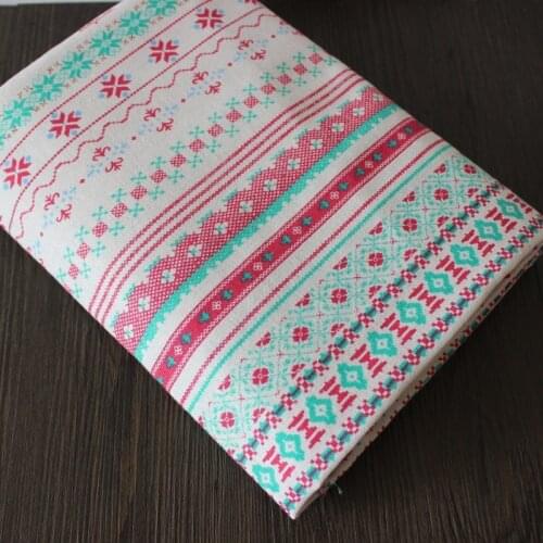 New bohemian floral 50x150cm Zakka cotton linen Fabric Burlap for Sewing Textile Quilting Diy for pillow curtain Purse