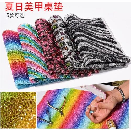 Full Diamond placemat for Manicure Web Celebrity High-End for Nail Salon Light Luxury Decoration Nail Photograph Prop Background