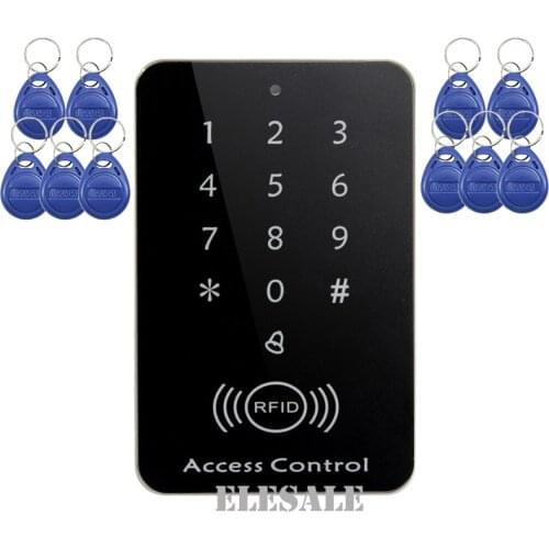 RFID Access Control Keypad Password Card Unlock RFID Proximity Entry Door Lock Controller + 10 RFID Keyfobs Tags