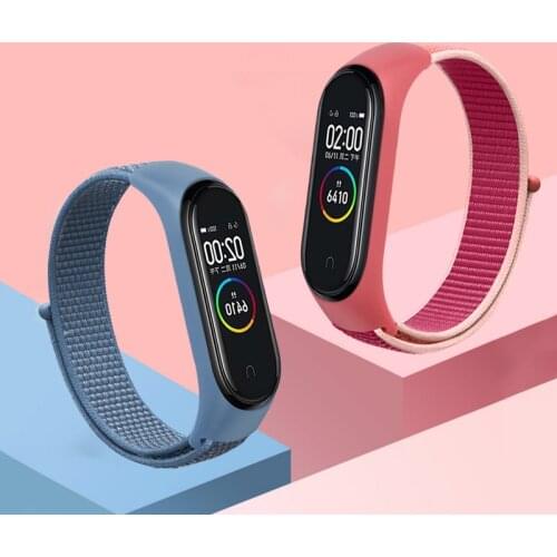 Nylon loop Strap for Xiaomi Mi band 6 4 3 5 Bracelet Wristband Sports Breathable Replacement Wristband Correa For Miband 5Strap