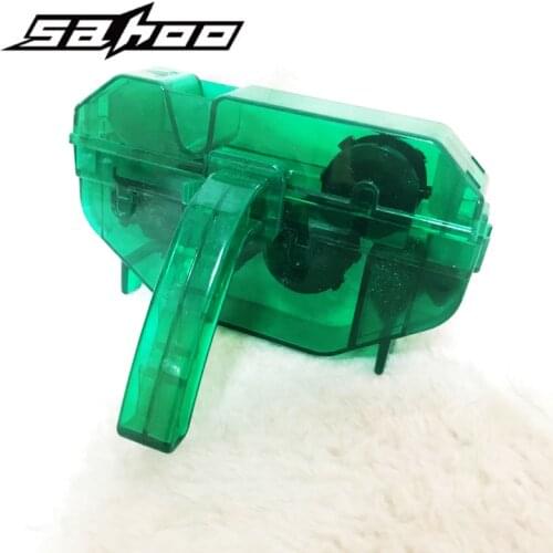 SAHOO Portable Bicycle Chain Cleaner,Bike Clean Machine Brushes Scrubber Wash Tool, Mountain Cycling Cleaning Kit Outdoor Sports