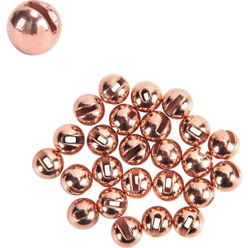 SF Slotted Tungsten Beads for Fly Tying Fly Tying Materials Copper 25pcs/bag