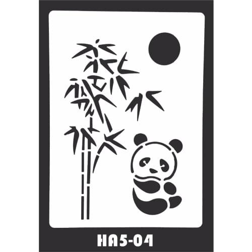 Pattern DIY Craft Hollow Layering Stencils For Wall Painting Scrapbooking Stamping Album Decor Embossing Paper panda Card