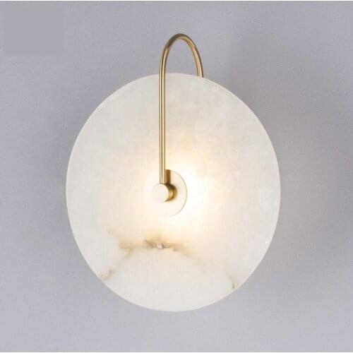 Nordic postmodern marble wall lamp living room lamp background wall lamp bedroom simple bedside lamp staircase wall lamp
