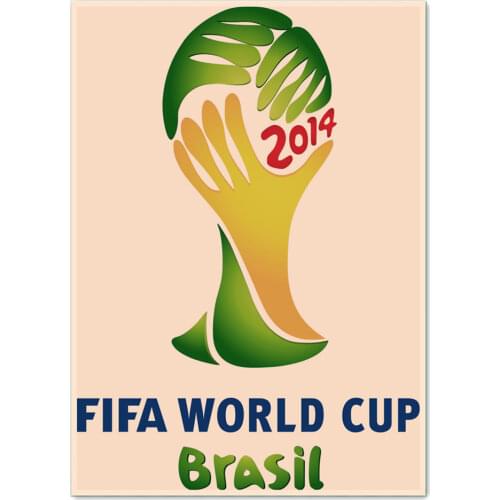 "2014 FIFA WORLD CUP BRASIL" Vintage Football Posters Painting Wall Sticker Brown Retro Matte Kraft Paper Print Art Home Decor 1