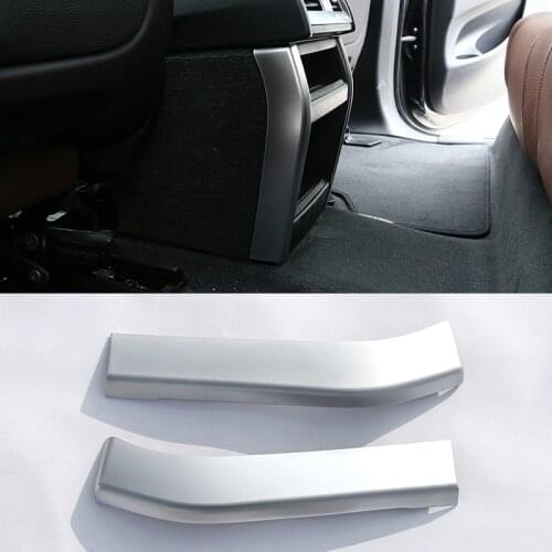 Rear Center Air Outlet Cover Trim for BMW X5 F15 X6 F16 2014-2018 ABS Chrome Carbon Fiber Style Sticker Car Styling Accessory