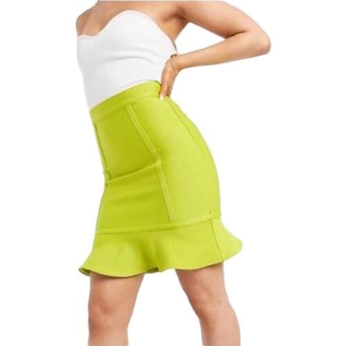 2020 Winter Womens New Bandage Skirt Sexy Tight-fitting Hip Bust Fishtail Skirt Fashion Party Nightclub Skirt Female Clothes