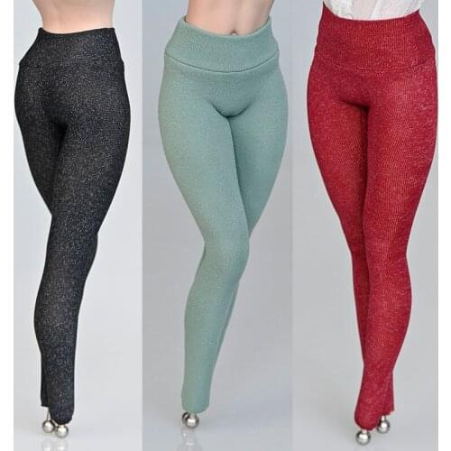 1/6 Female Yoga Pants Skinny Stretch Trousers Clothes Model Fit 12'' Soldier Action Figure Body