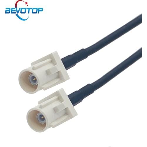 1PCS White Fakra B Code Jack to Plug Male to Female RG174 Extension Cable GPS Radio Antenna Adapter RF Coaxial Pigtail Cord