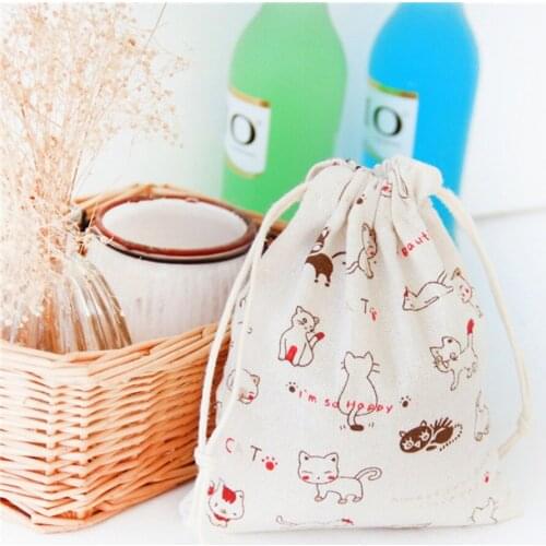 1pc Cartoon Drawstring Storage Bag Animal Underwear Travel Portable Cloth Crafts Packing Bag Kids Candy Toy Gift Storage Pouch