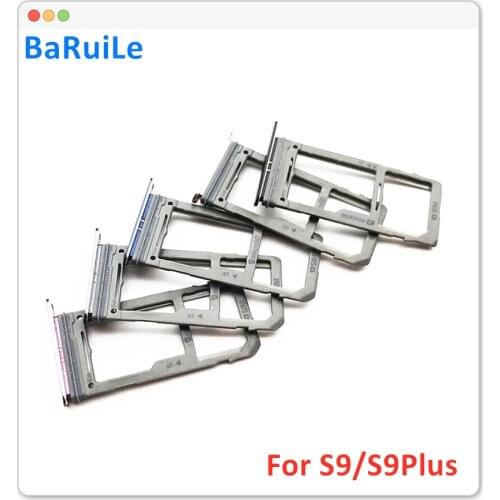 BaRuiLe 10pcs For Samsung Galaxy S9 Plus S9+ G960F G965F SIM Card Slot SD Card Tray Holder Adapter Single Sim / Dual Sim Parts