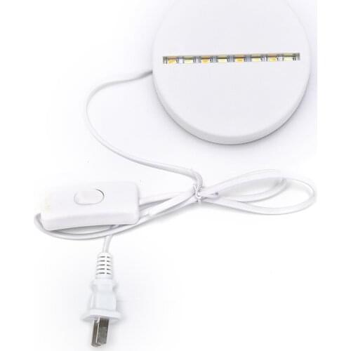 110-220(V) Colorful Light Base Table Decor Holder Cable Touch Lamp Bases For 3D LED Night Light Replacement