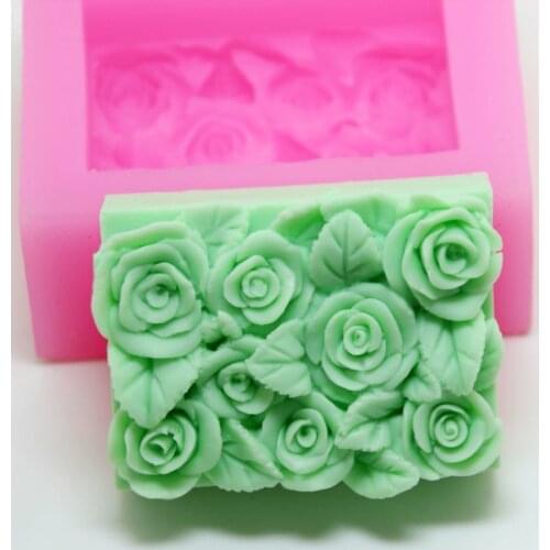 3D Rose Flower Soap Silicone Molds Romantik Decoration Soap Moulds Tool Wedding Home Decor Fondant Cake Model