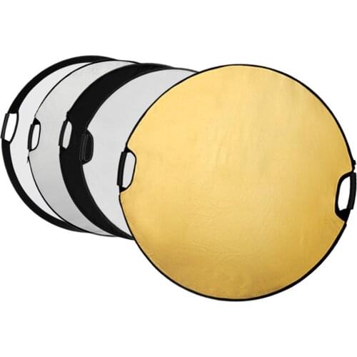 80cm for Studio Multi Photo Disc 5in1 Handhold Multi Collapsible Round Photography Portable Collapsible Reflector