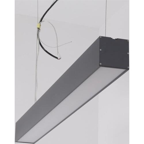 Free Shipping Cost CE/ROHS Listed black color aluminum suspended linkable led linear lighting 3 years warranty