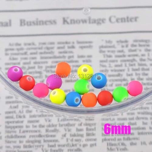 Free Shipping DIY 400PCs Mixed Colorful Beads Acrylic Spacer Ball Beads Eraser Beads 6mm XBL-YG6