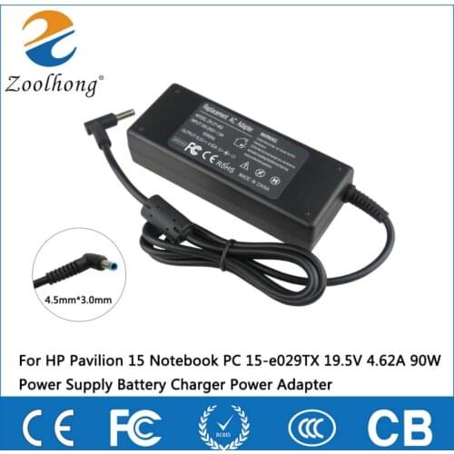 For HP Pavilion 15 Notebook PC 15-e029TX 19.5V 4.62A 90W Power Supply Battery Charger Power Adapter