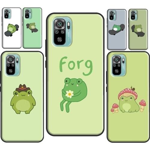 Frog Skateboard Cute Kawaii For Xiaomi Redmi Note 9 Pro 8 8T 9S Note 10 Pro Cover For Redmi 9C 9A 9T K40 Phone Case