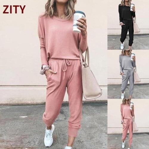 Two Piece Set Casual Fleece Tracksuit Women Winter 2020 Womens Sets Oversized Hooded Long Sleeve Hoodie Sport Pants Lady Suit