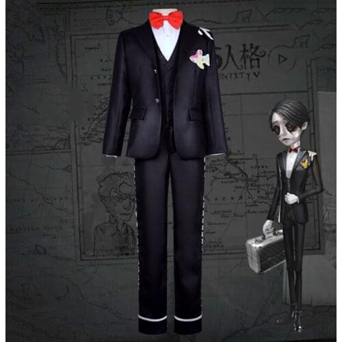 Game Identity V Cosplay Costumes Survivor Embalmer Aesop Carl Cosplay Costume Banquet Butler Skin Uniforms Clothes Suits Set Hot