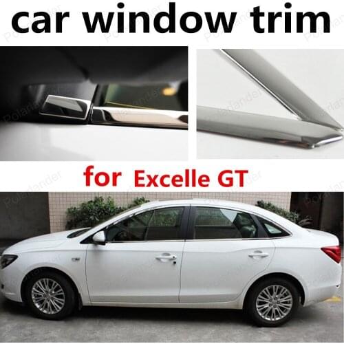 Hot sell bright silver stainless steel window trim strip for Excelle GT 2015 2016 windows dedicated car modification