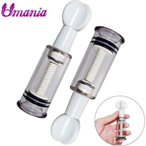 2pcs Adult Game Breast Nipple Sucker Clitoris Massager,Female Nipple Clamps Pump Breast Enlarger Vibrating Sex Toys For Women