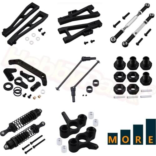 Metal Aluminum Parts for JLB Racing CHEETAH 1/10 Brushless RC Car Monster Truck Replacement Black