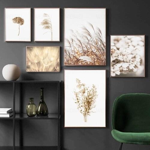 Flower Leaves Wheat Plant Farm Dandelion Wall Art Canvas Painting Nordic Posters And Prints Wall Pictures For Living Room Decor