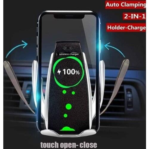 2019 New High Tech!Automatic Clamping Wireless Car Charger 360 Degree Rotation Charging Mount