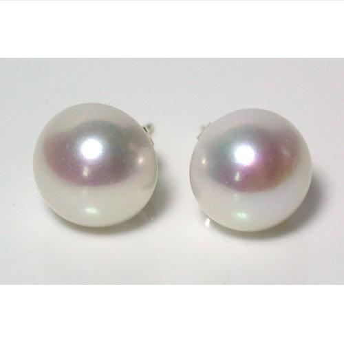 New Favorite Pearl Store 11mm White Freshwater Pearl S925 Sterling Silver Stud Earrings Fine Jewelry Charming Lady Gift