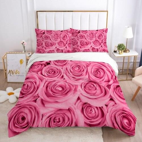 3D Flower Design Duvet Cover Set Bedding Sets Quilt Covers Sets Comforter Case King Queen Double Single Size Bedclothes