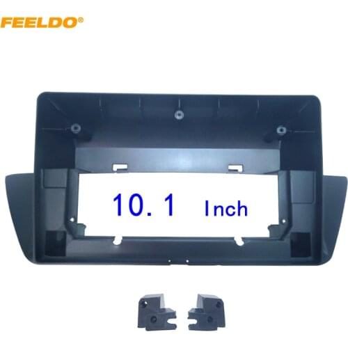 FEELDO Car Audio Fascia Frame 10.1" Big Screen 2DIN Adapter For BMW X1 10-14 Dash Fitting Panel Frame Kit #HQ6841