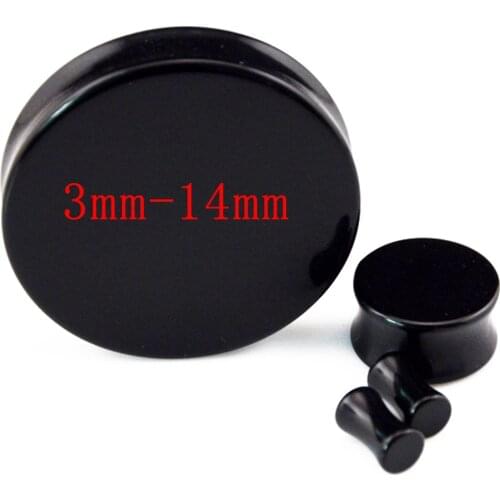 1Pair 3mm-14mm Acrylic Saddle Ear Plug Ear Expander Piercing Ear Tunnel Gauge Kit Acrylic Body Jewelry