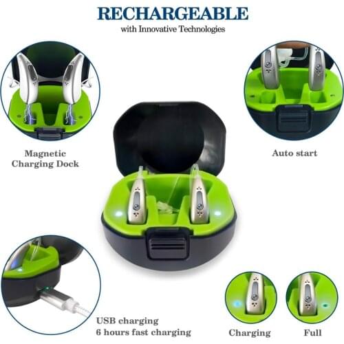 Bluetooth BTE Hearing Aids Digital Hearing Aid Rechargeable Professional Hearing Device for Deafness Audifonos Sound Amplifier