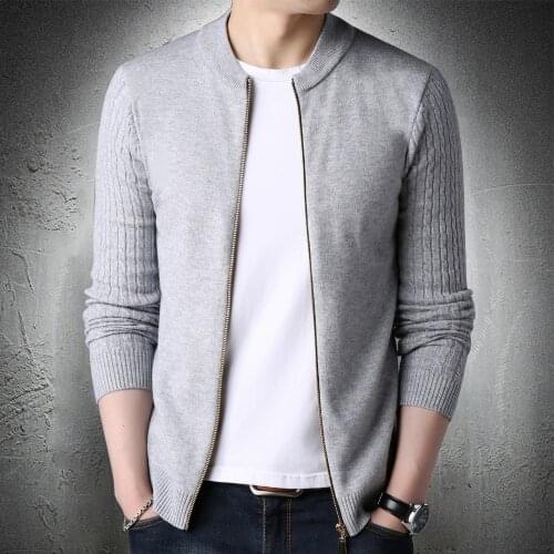 Men Knitted Sweater Coat Korean Fashion Slim Fit Cardigan Sweater Men Wool Sweater Autumn Clothes Fashion Tops Men 2021 Fall