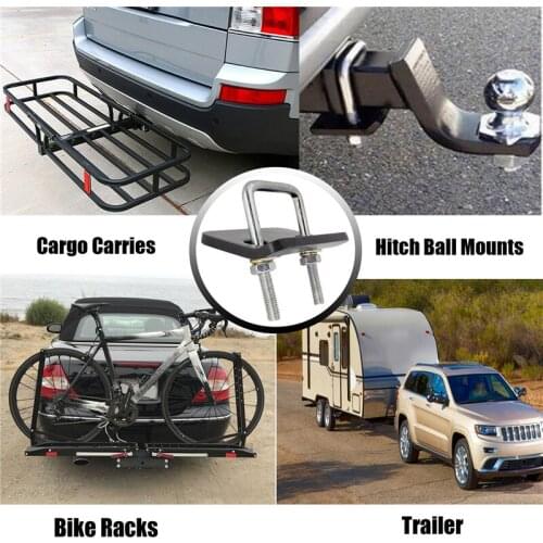 Universal U-Bolt For Trailer Truck Bike Racks Clamp Towing Damper Coupler Anti-Rattle Stabilizer Lock Heavy Duty Hitch Tightener