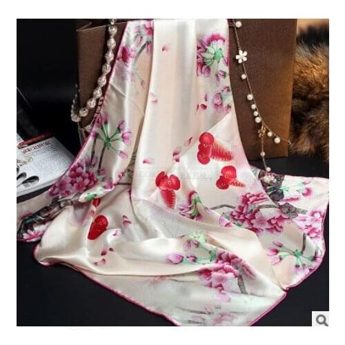 All-match women girls 100% silk scarf square size 70*70 cm #3502