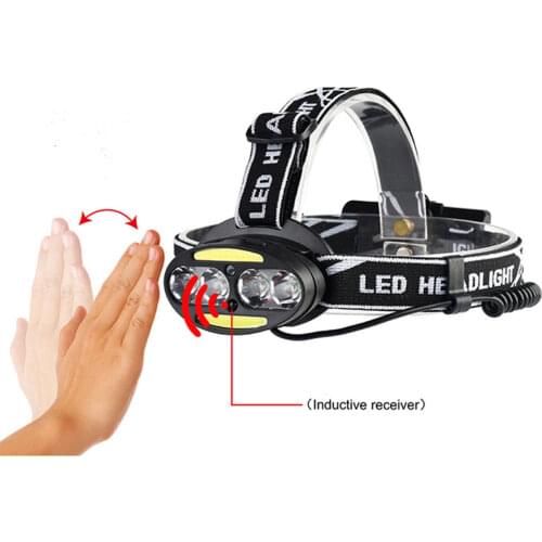 30000LM USB Headlamp 4*CREE XM-L T6 +2*COB+2*Red LED Head Lamp Headlight Torch Portable hunting hunting patrol camping