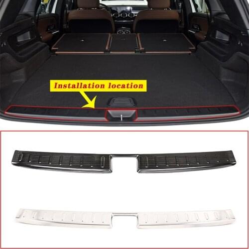 Car Rear Boot Trunk Bumper Protector Guard Sill Inner Plate Cover Accessories Stainless Steel For Mercedes-Benz GLB X247 2020